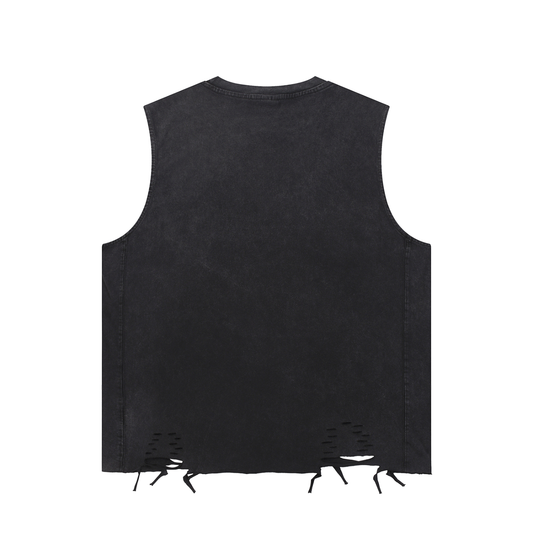 KF Snow Washed Raw-Hem Tank Top