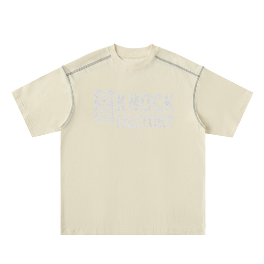 KF Oversized Contrast-Stitched Cotton Tee