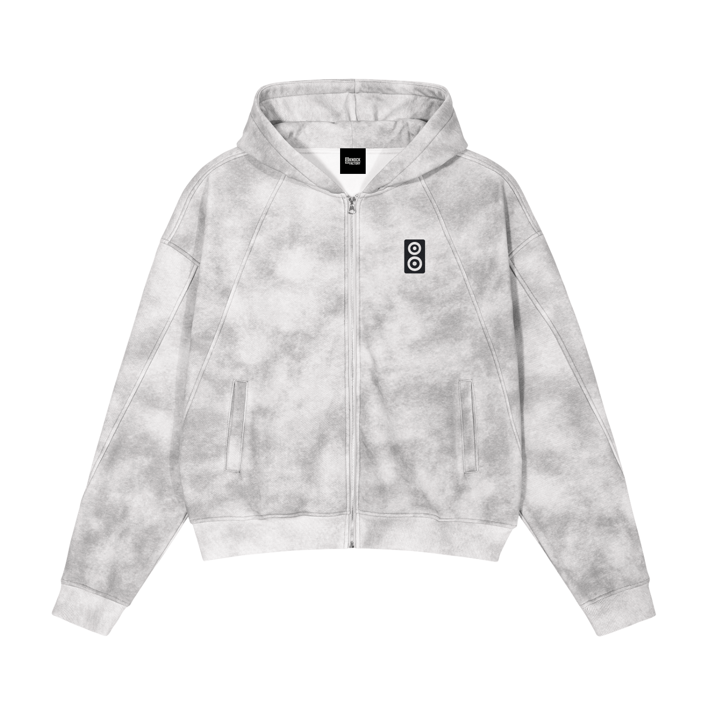 KF Dirty Washed Zip-Up Fleece Hoodie