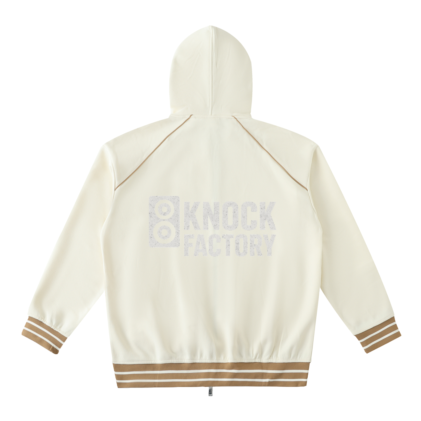 KF Striped Trim Zip-Up Hoodie