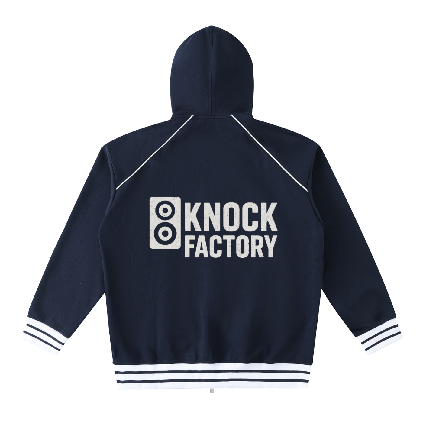 KF Striped Trim Zip-Up Hoodie