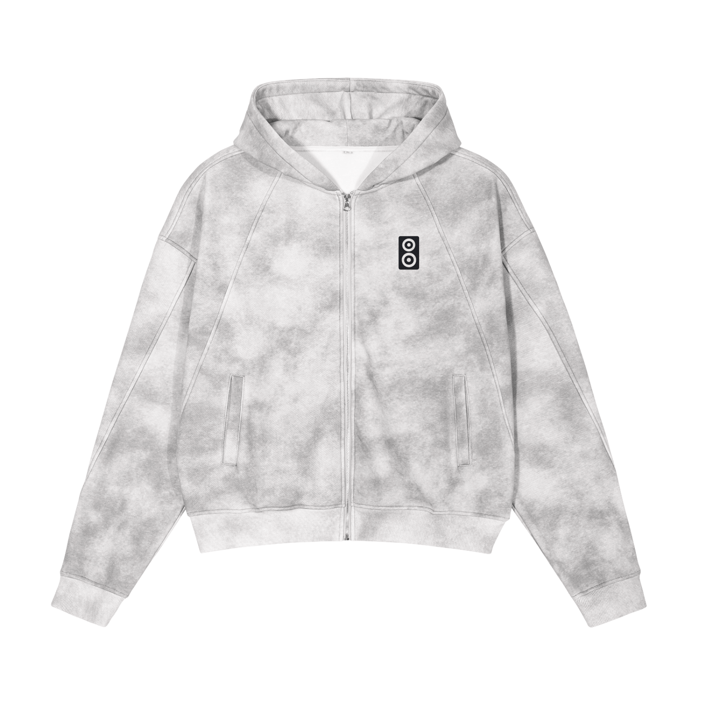 KF Dirty Washed Zip-Up Fleece Hoodie