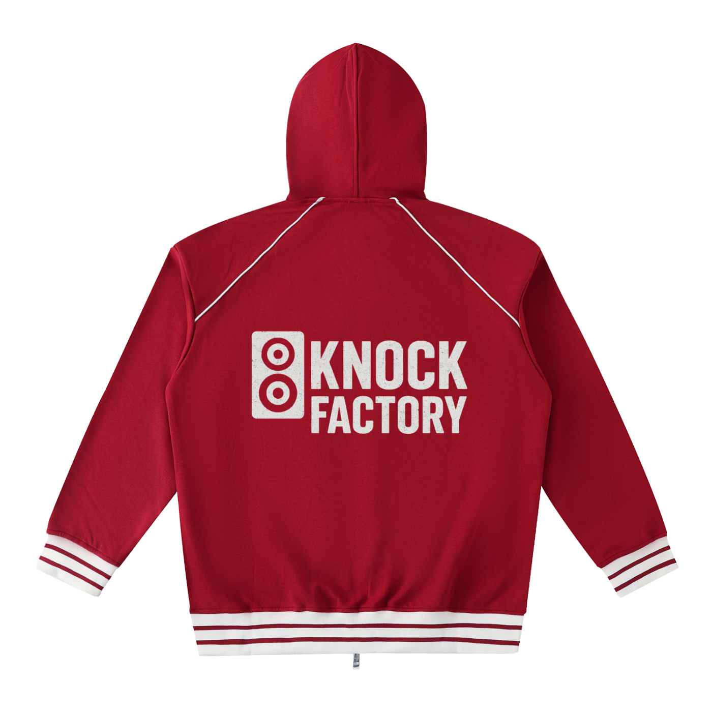 KF Striped Trim Zip-Up Hoodie