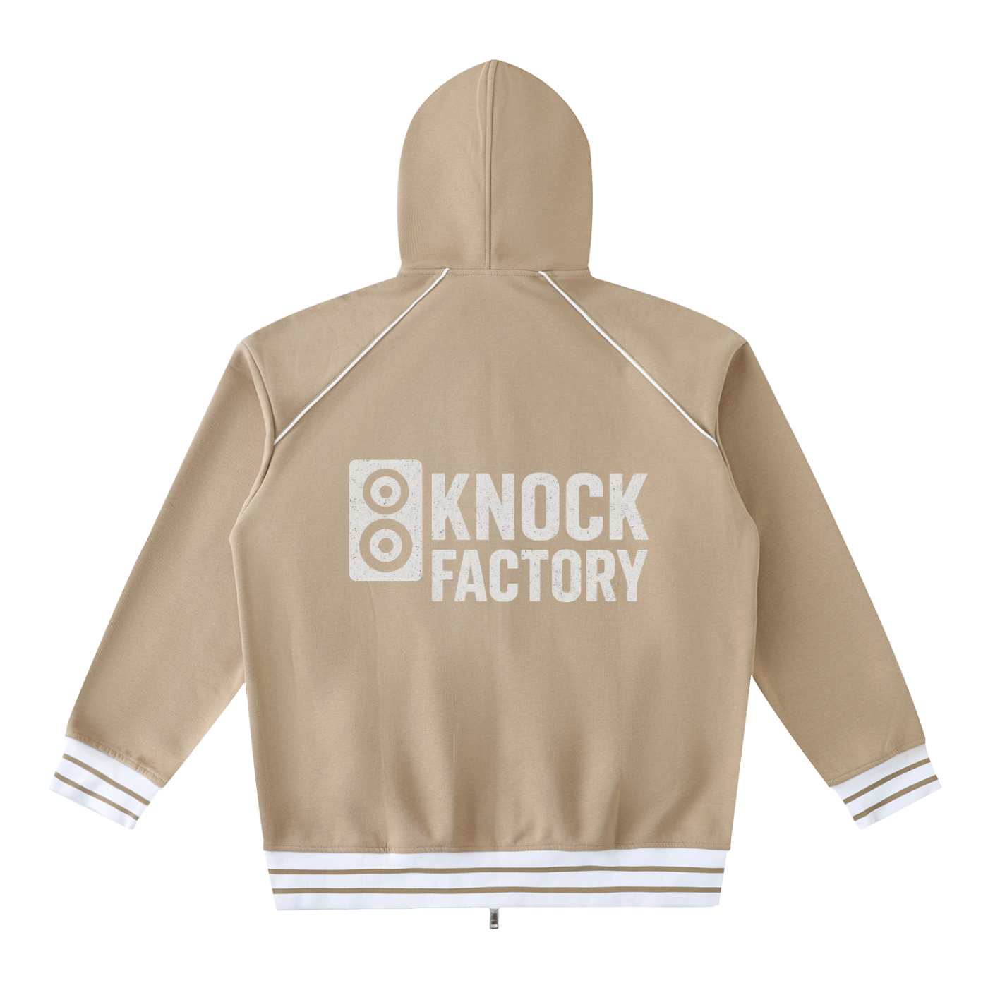 KF Striped Trim Zip-Up Hoodie