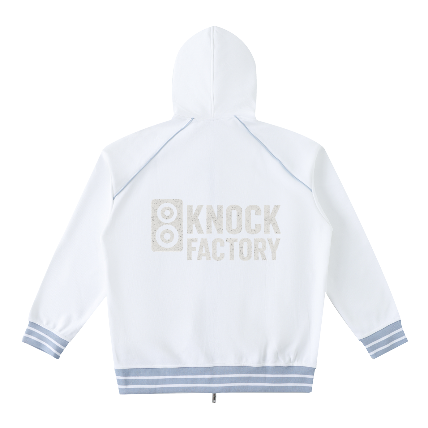 KF Striped Trim Zip-Up Hoodie