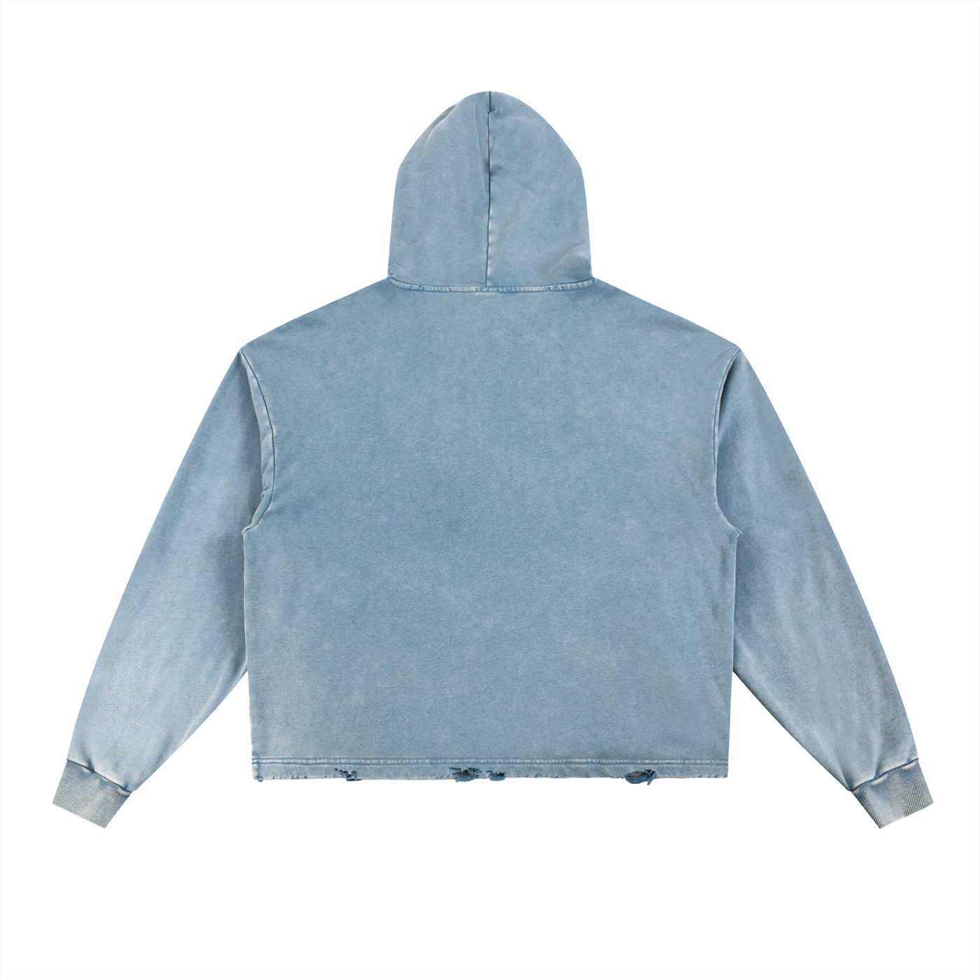 KF Vintage Washed Frayed-Hem Hoodie